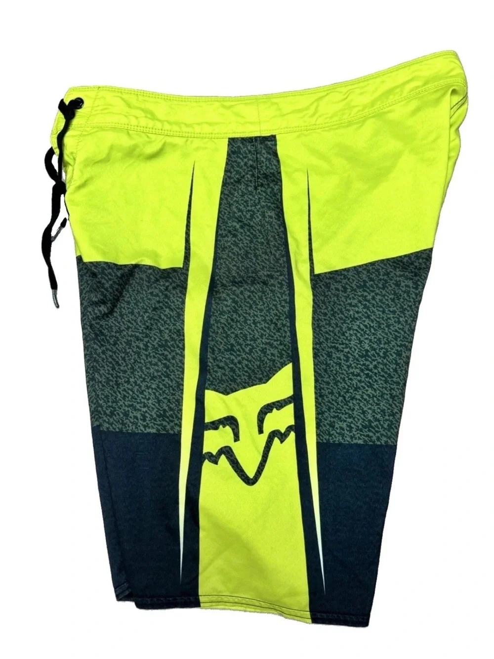Fox Racing Men’s Neon Yellow and Dark Gray Boardshorts 33